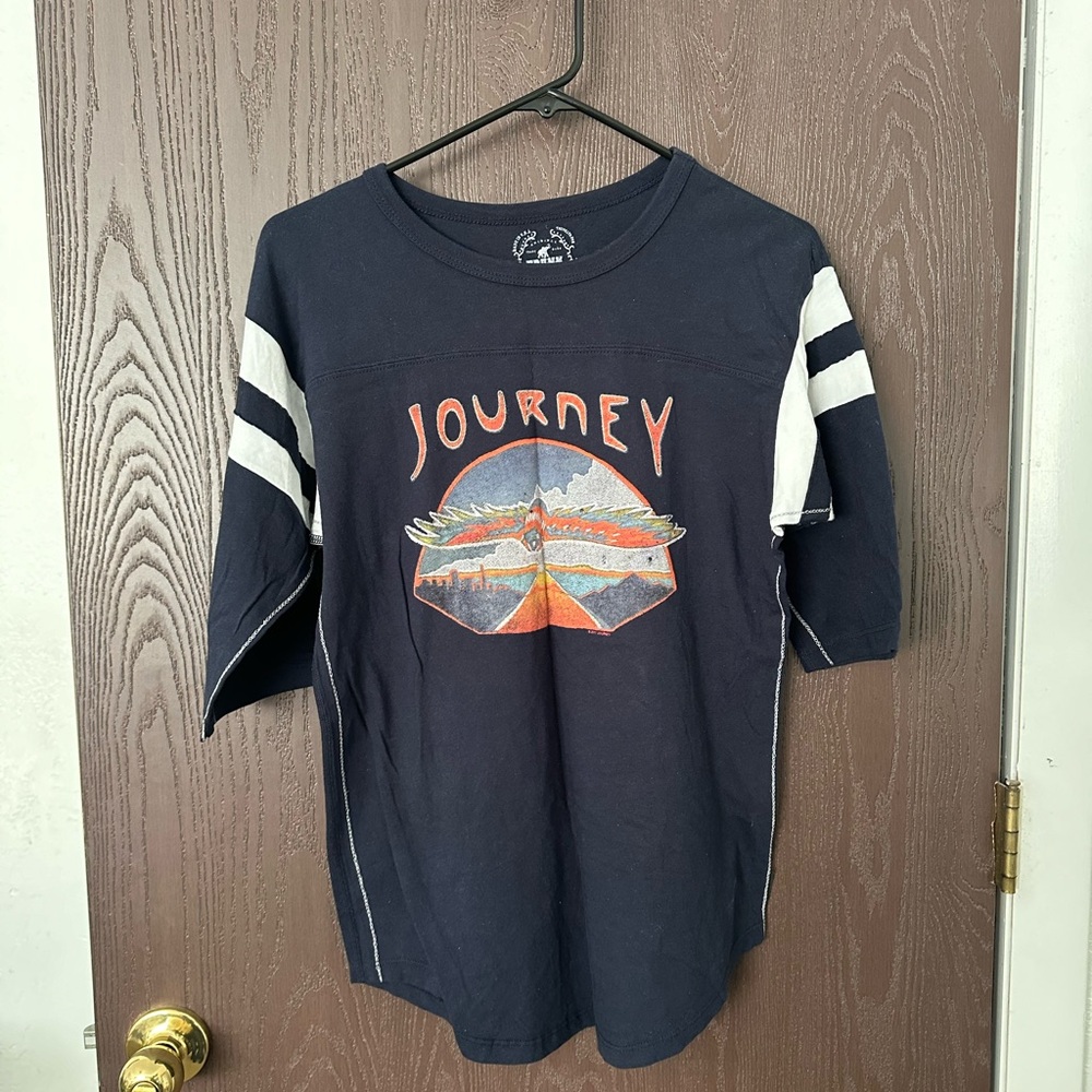 Womens size medium Trunk Ltd Journey band ringer tee